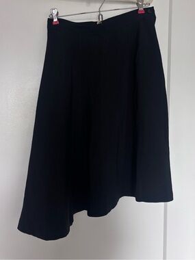 Comme des Garcons Black Asymmetrical Midi Skirt